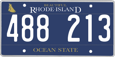RI license plate 488213