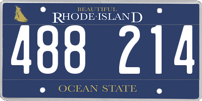 RI license plate 488214