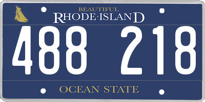 RI license plate 488218
