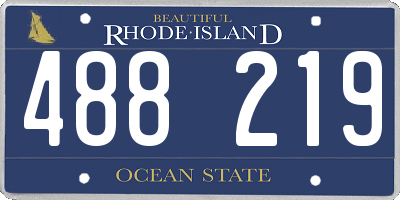 RI license plate 488219
