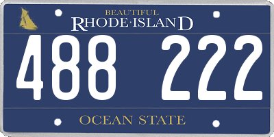 RI license plate 488222