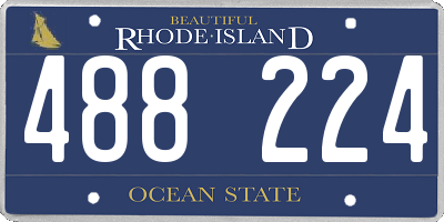 RI license plate 488224