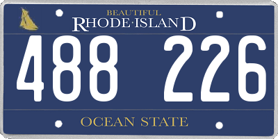 RI license plate 488226