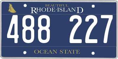 RI license plate 488227