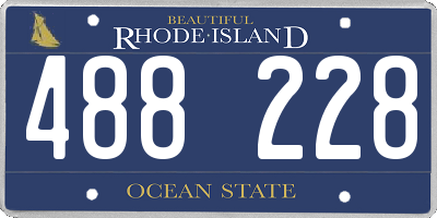 RI license plate 488228
