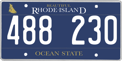 RI license plate 488230