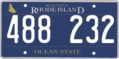 RI license plate 488232