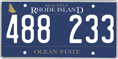 RI license plate 488233