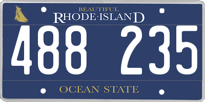 RI license plate 488235