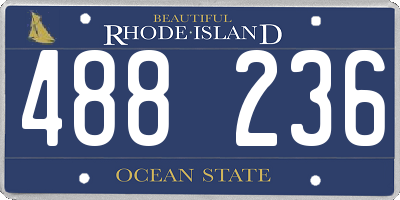 RI license plate 488236
