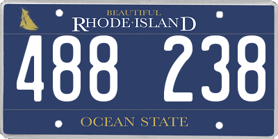 RI license plate 488238