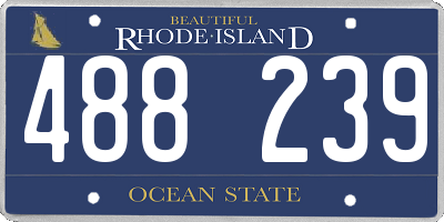RI license plate 488239
