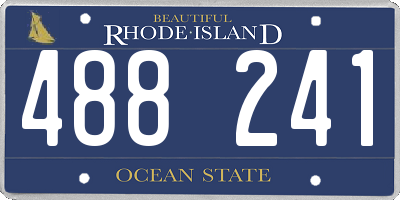 RI license plate 488241