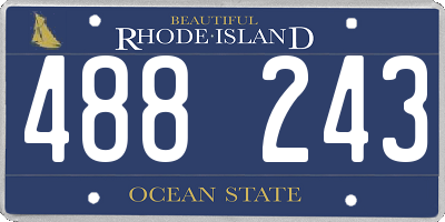 RI license plate 488243