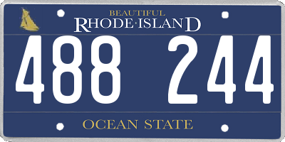 RI license plate 488244