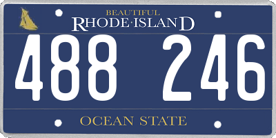 RI license plate 488246
