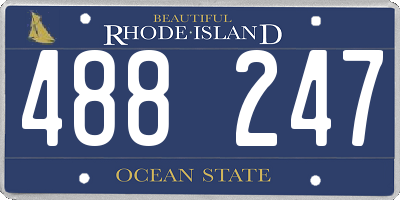 RI license plate 488247
