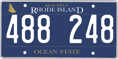 RI license plate 488248