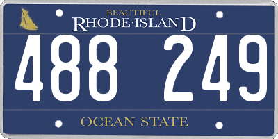 RI license plate 488249