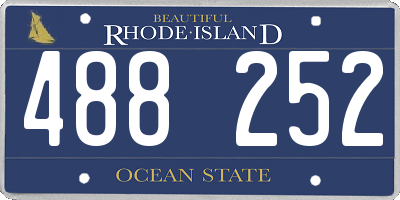 RI license plate 488252