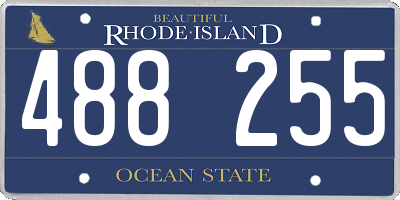 RI license plate 488255