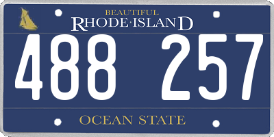 RI license plate 488257