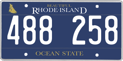 RI license plate 488258