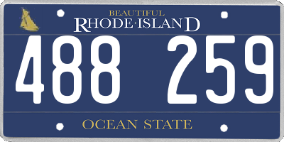 RI license plate 488259