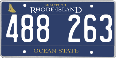 RI license plate 488263