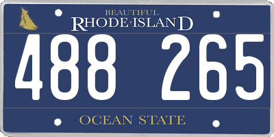 RI license plate 488265