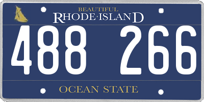 RI license plate 488266
