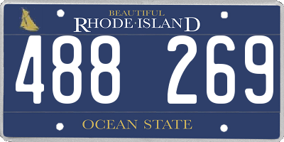 RI license plate 488269