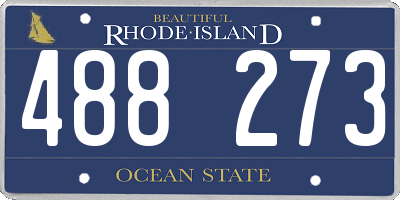 RI license plate 488273