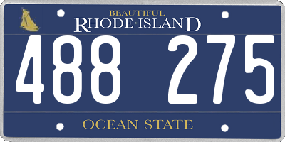 RI license plate 488275