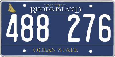RI license plate 488276
