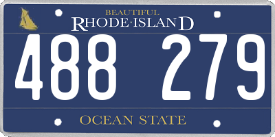 RI license plate 488279