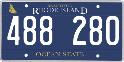 RI license plate 488280