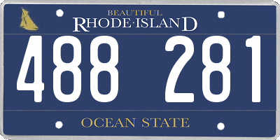 RI license plate 488281
