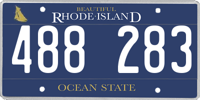 RI license plate 488283