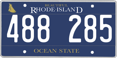 RI license plate 488285