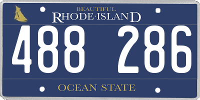 RI license plate 488286