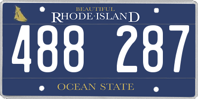 RI license plate 488287