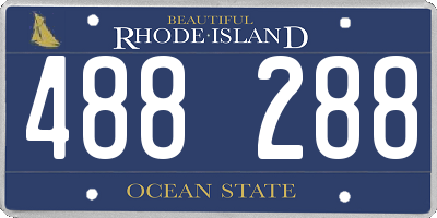 RI license plate 488288