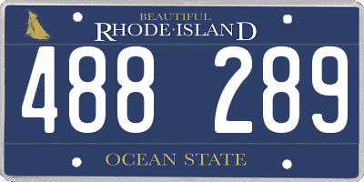 RI license plate 488289