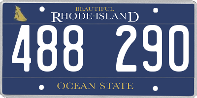 RI license plate 488290