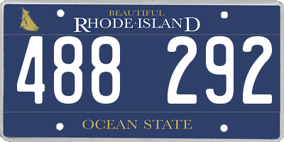 RI license plate 488292
