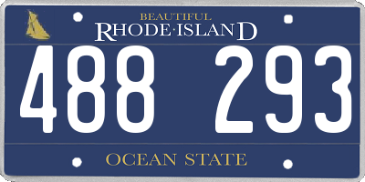 RI license plate 488293