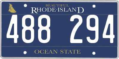 RI license plate 488294