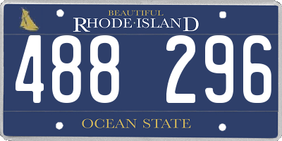 RI license plate 488296