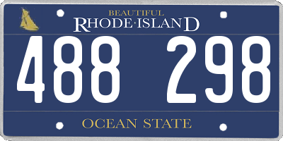RI license plate 488298